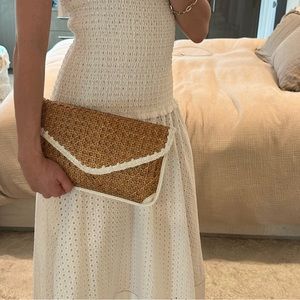 St. Barts Cane Clutch - new with tags, never used